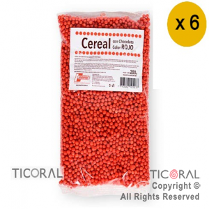 CEREAL CHOCOLATE COLOR ROJO  X 5 paquetes X200GR ARGENFRUT